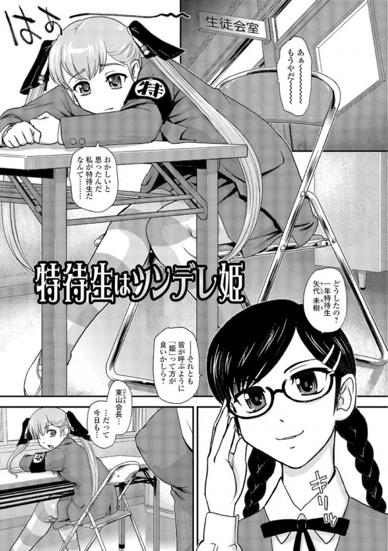 特待生だから襲われちゃう男の娘と眼鏡の生徒会長…イチャイチャとアナルセックスでトロ顔に快楽堕ちしちゃう！【ダルシー研Q所：特待生はツンデレ姫