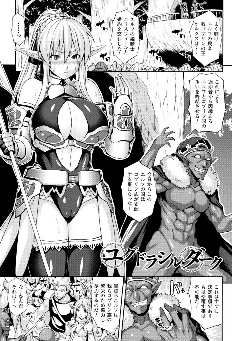 【少年漫画】ゴブリンの王と婚約を発表した巨乳エルフ姫騎士…ゴブリンの肉奴隷になったことを国民に晒す！【ソメジマ】
