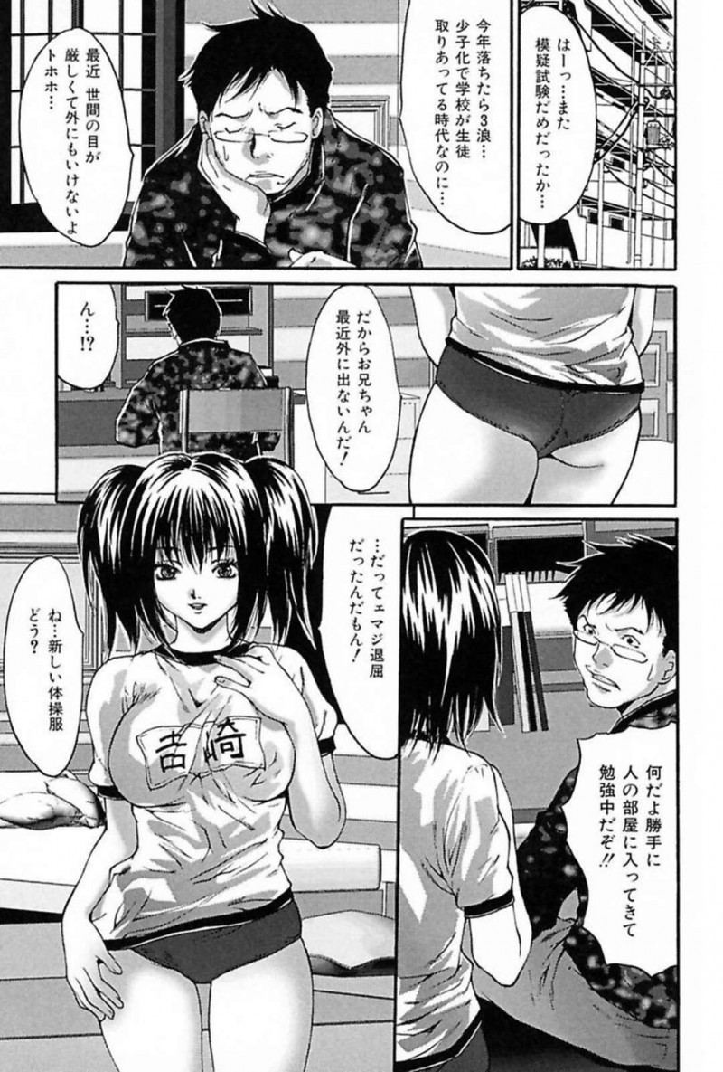 勉強中の三浪兄の部屋に遊びに来た巨乳JK妹…兄が好きなブルマ体操服姿で誘惑する！【尾山泰永：ボクは妹のオモチャ】
