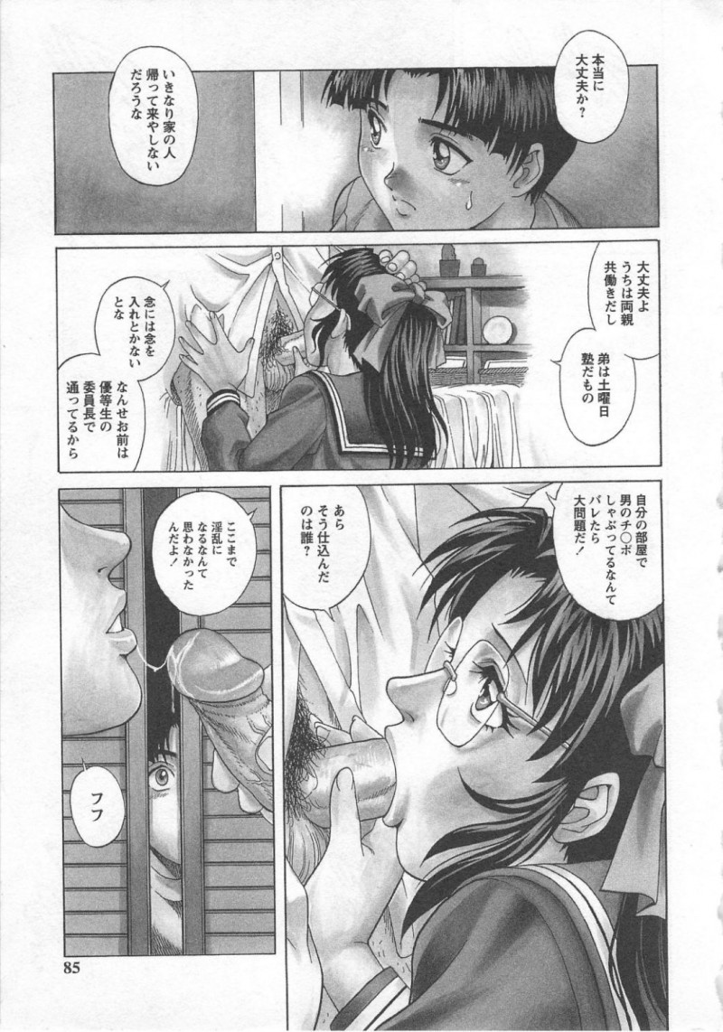 ショタ弟がオナニーしているのを見てしまったJK姉…その事をきっかけに彼女は彼にフェラ抜きしたり、中出し近親相姦したりする！