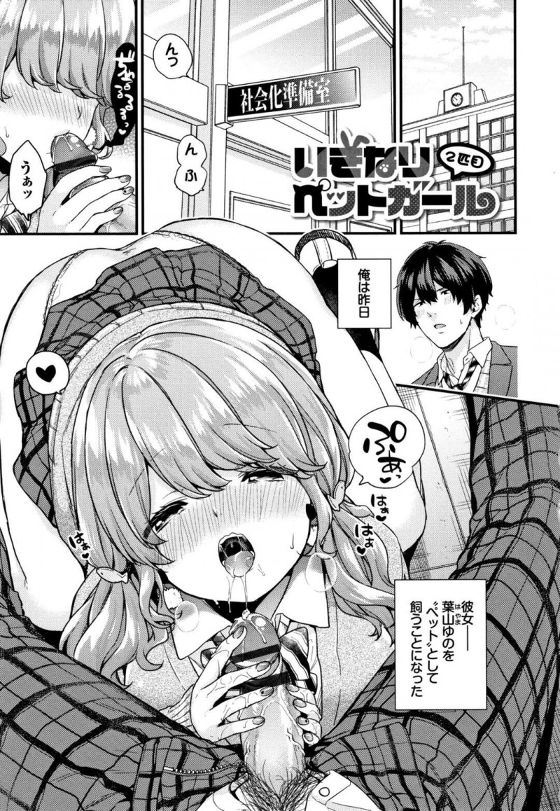 【少年漫画】先輩が好きでペットとして飼ってもらうことになった後輩JK…教室で猫耳＆エロエロランジェリーでニャンニャンプレイ！生フェラ、正常位、立ちバック、アヘ顔連続射精！【sorani】
