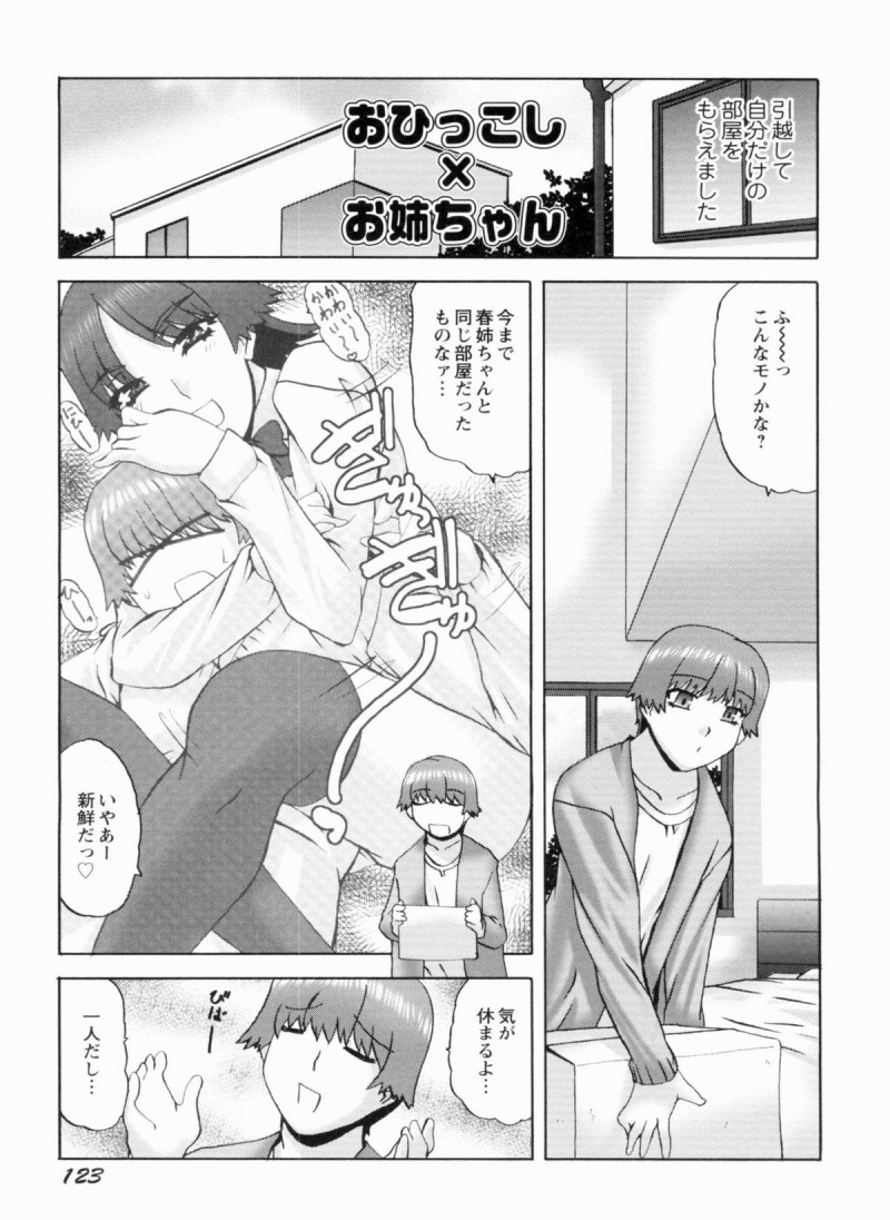 自分でオナニーしてくれた弟を襲っちゃうエロかわいいお姉ちゃん…逆レイプにフェラしたりしてトロ顔に筆下ろししちゃう！