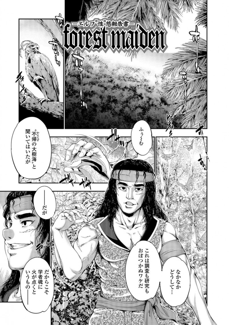 【少年漫画】エルフの聖地に足を踏み入れた教授御一行…美少女エルフに襲撃されるも軽く捻り潰し、生体観察されてしまいまんこを調べられ潮吹きペニス挿入中出し【GEN：forest maiden】
