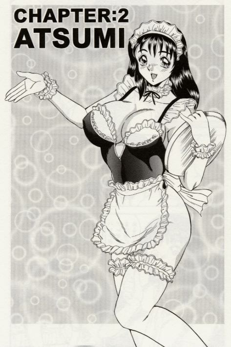 【少年漫画】メイドコスプレのままいちゃラブセックスしちゃう巨乳のお姉さん…乳首責めをされて69でフェラをしていちゃラブ中出しセックスしちゃう【つくしの真琴:CHAPTER:2 ATSUMI】