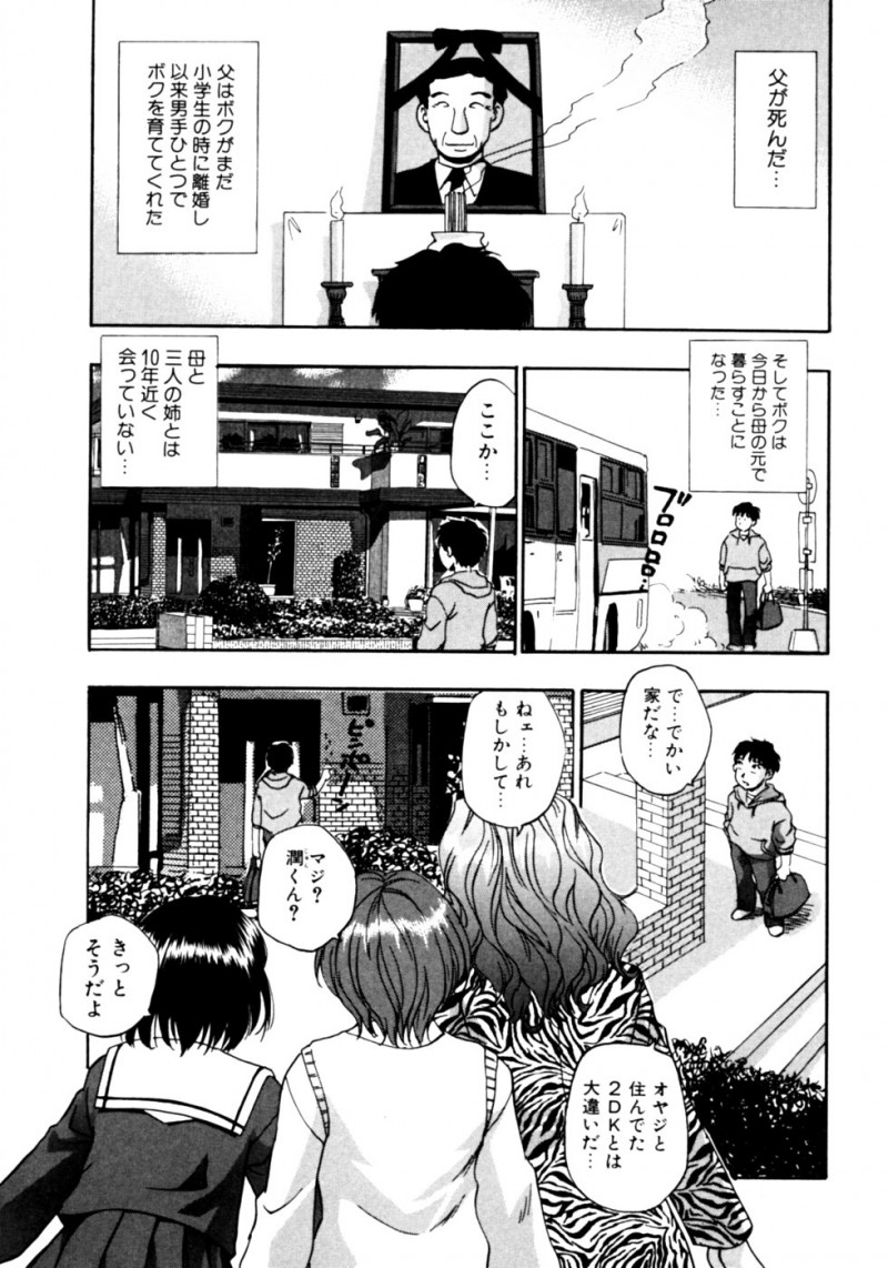 【少年漫画】弟を誘惑しちゃう淫乱お姉さんたち…おっぱい揉み手マンをして生ハメ中出しイチャラブセックスしちゃう【きらら萌：姉まみれ】